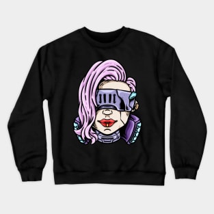 CyberPunk Girl Crewneck Sweatshirt